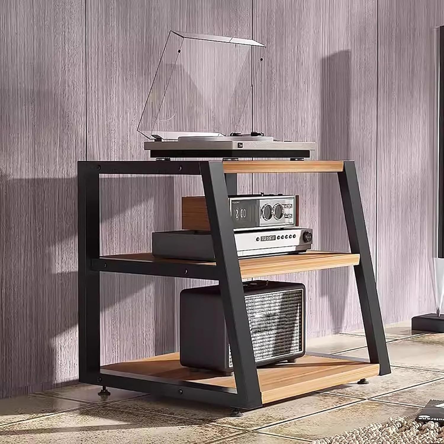 XingLi 60cm Tall AV Media Stand for Audio Video Components