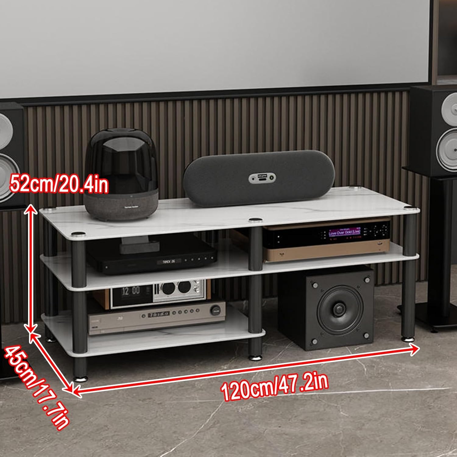 LYXWGRZD 3 Tiers Media Stand