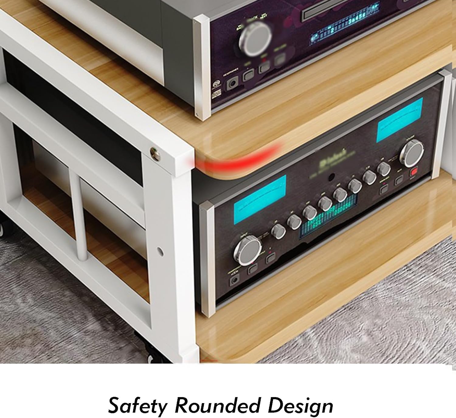 Adjustable 4 Tier AV Media Stand