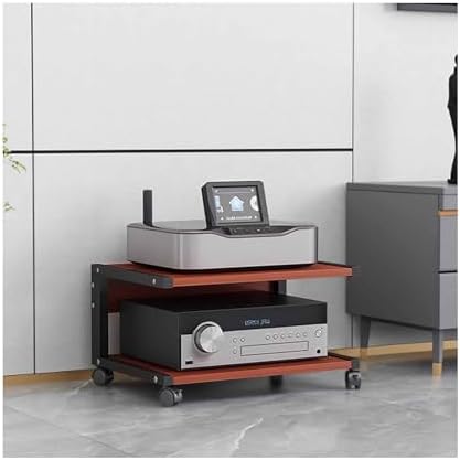 Modern Audio-Video Shelving AV Media Cabinet Stereo Stand Stereo Component Storage Cabinet Stereo Racks Audio Tower Rack for Living