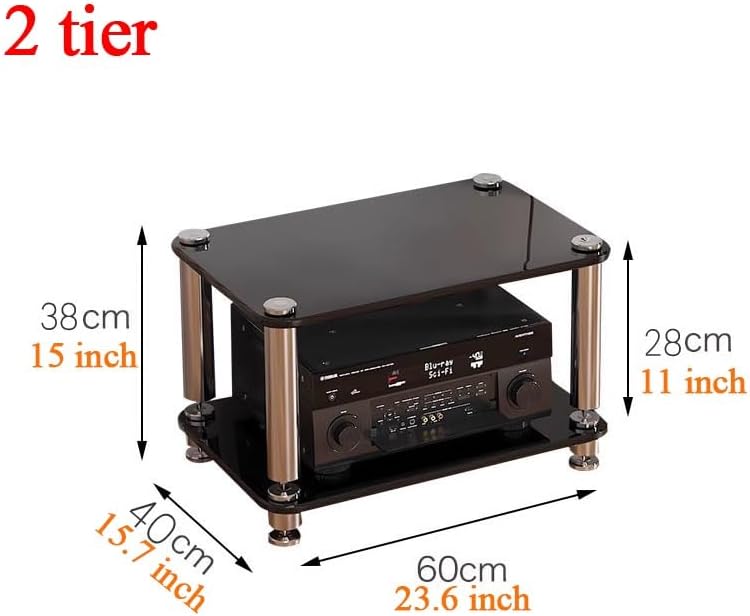1 2 3 4 Tier Heavy Duty Audio Video Equipment Rack Stereo Receiver Component Cabinet