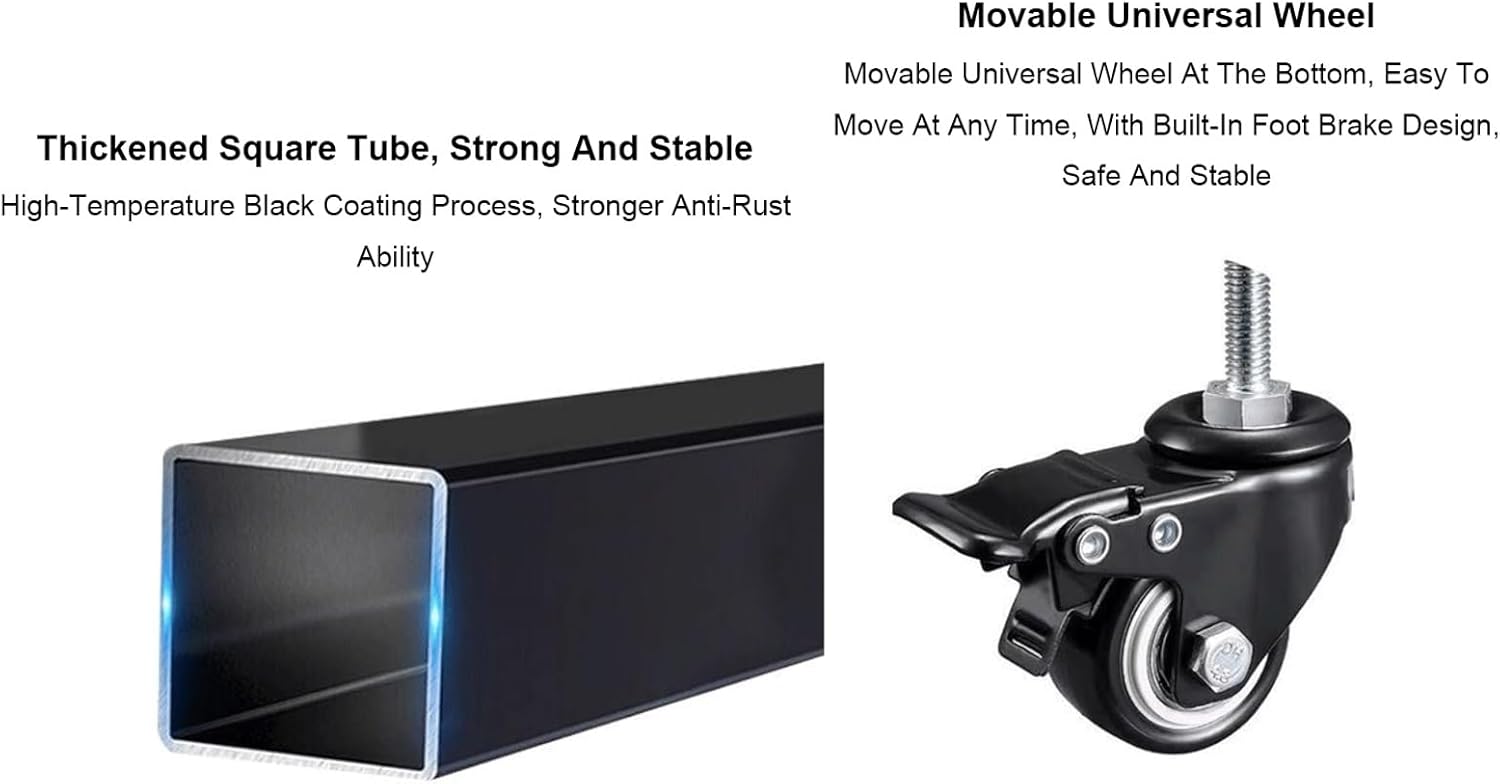 XMFBSY Medios AV Media Stand HiFi Rack Wooden Open Stereo Component Cabinet Movable Rack Audio Tower with Wheels Entertainment Center Shelves for DVD Players Organizer(Rojo