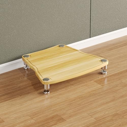 UYCVT Av Media Stand - Corner Audio-Visual Cabinet Stereo Rack for Record Player & Gaming Space-Saving Av Tower Stylish Media Console for Home Theater & Entertainment-Wood-1-layer