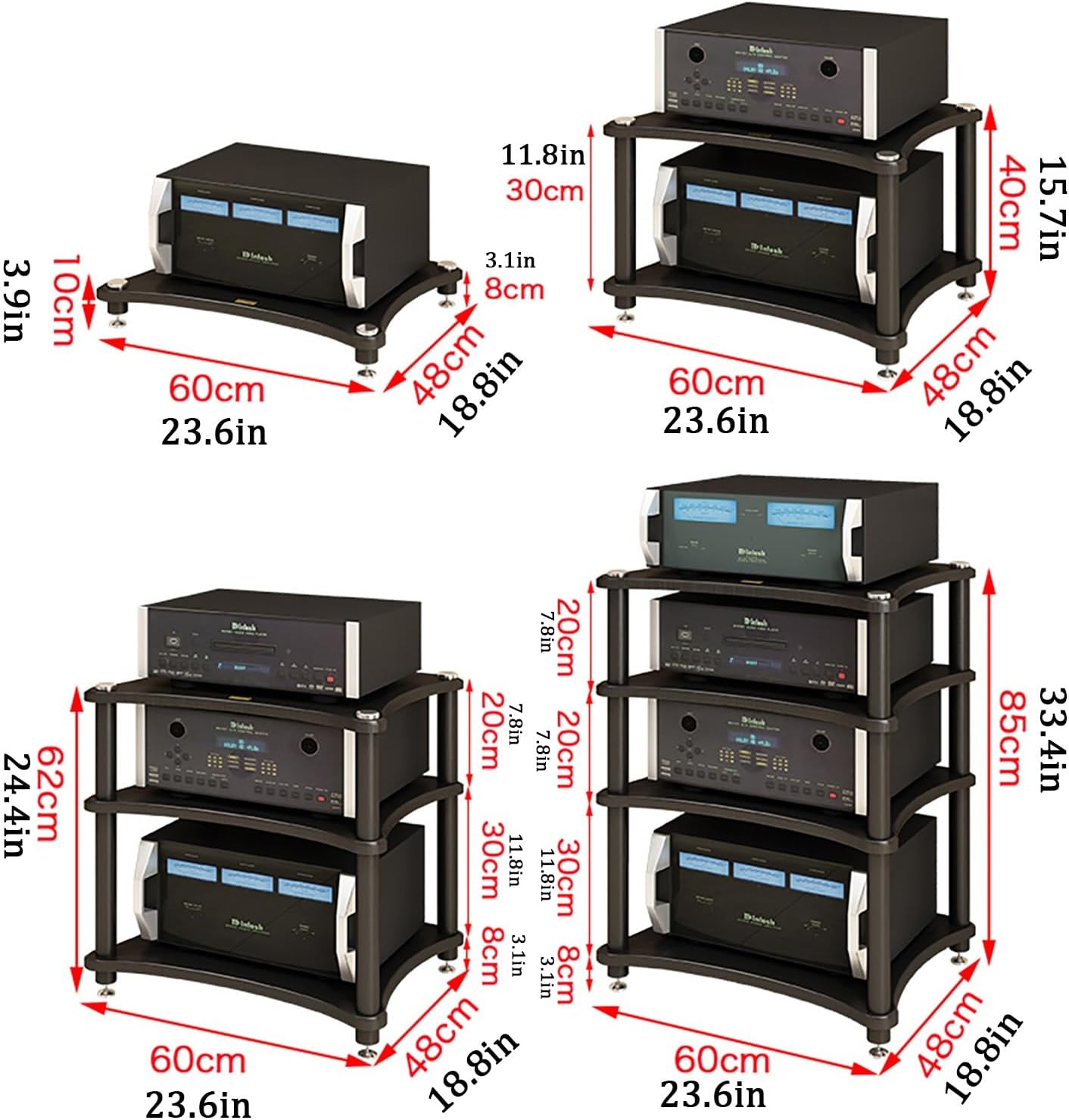 JIAOCKJIAO Media Audio Rack