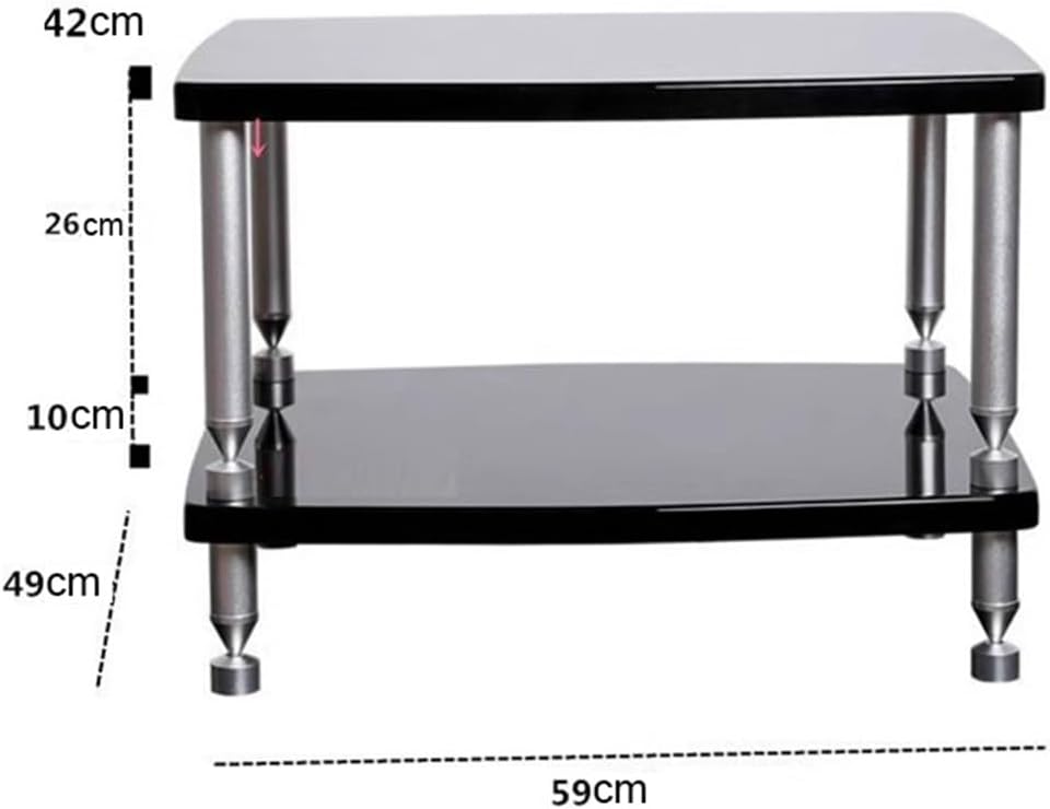 OUKEJNM 1 2 3 4 Shelf Audio Stereo Rack
