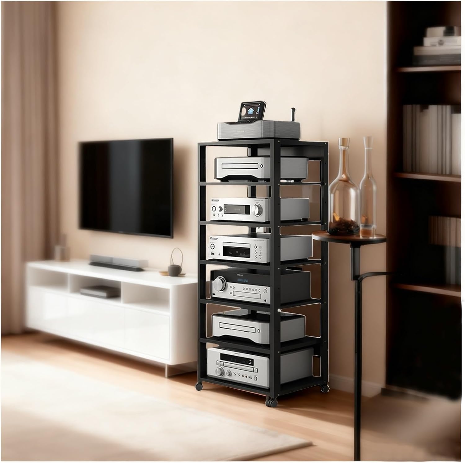 AV Media Stand with Wheels