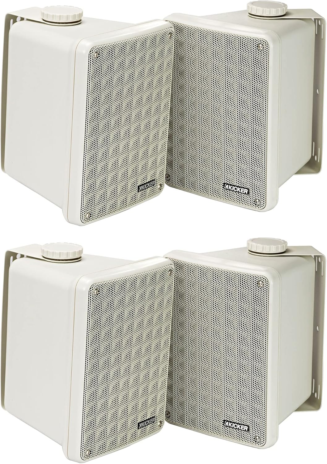 KICKER 46KB6G White Outdoor Speaker Bundle - 4 Speakers