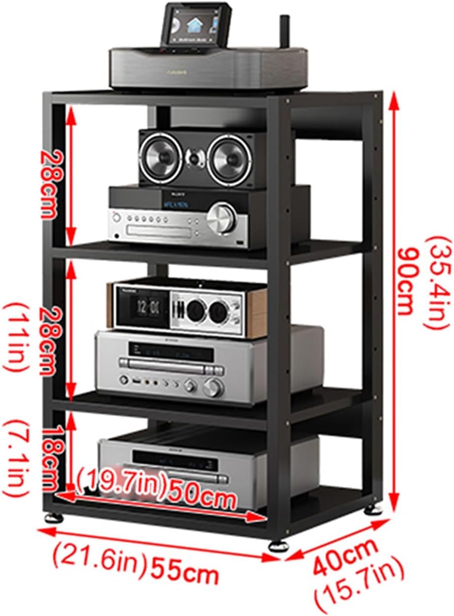 4-Tier Modern AV Cabinet