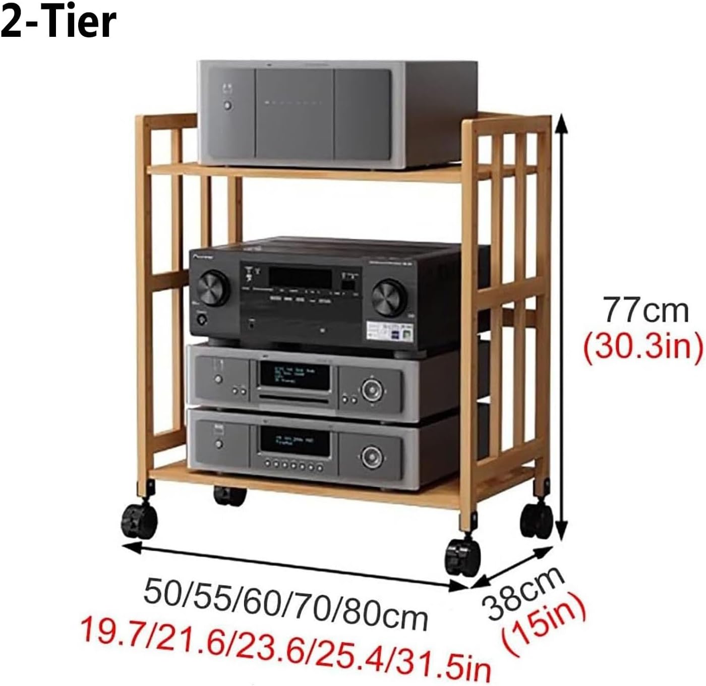 XingLi Multiple Sizes Audio Rack Cabinet with Adjustable Shelf