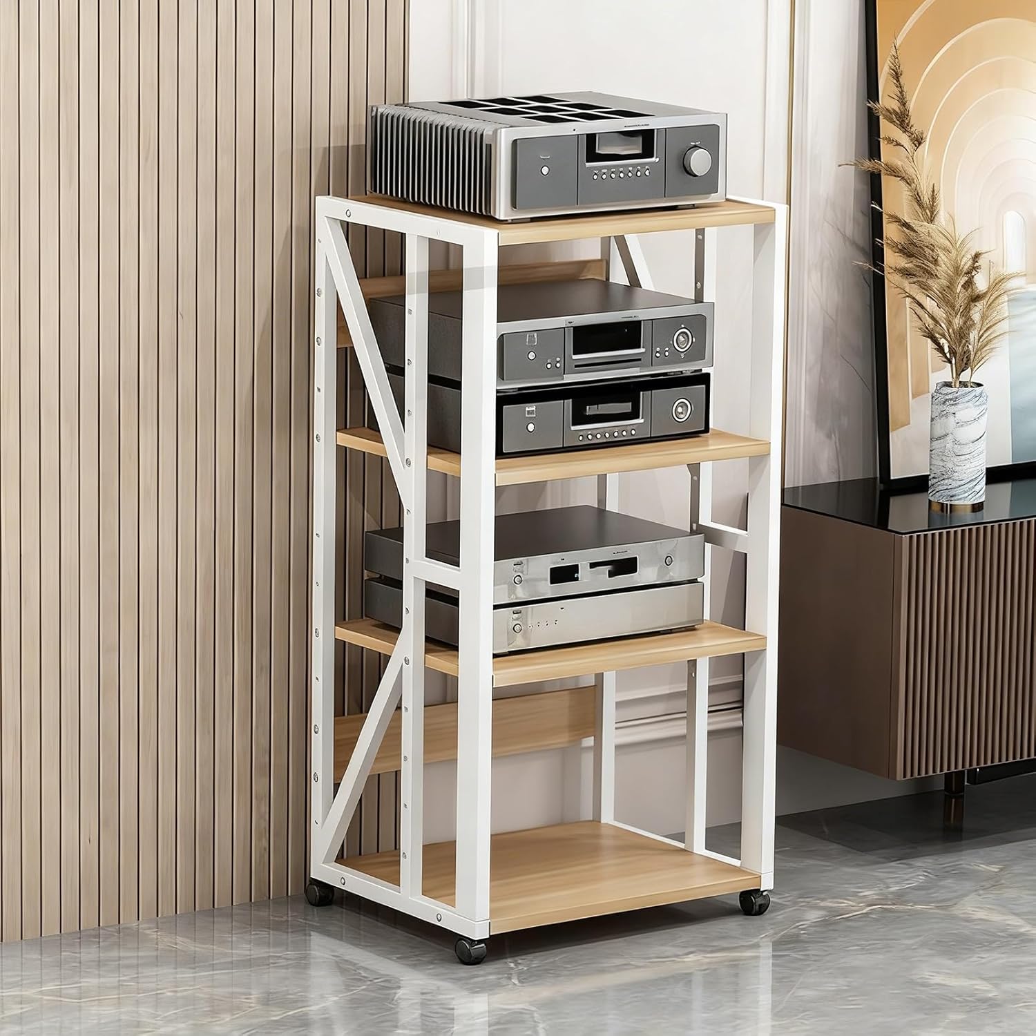 JDPYURV 3/4 Tier Audio-Video Media Stand