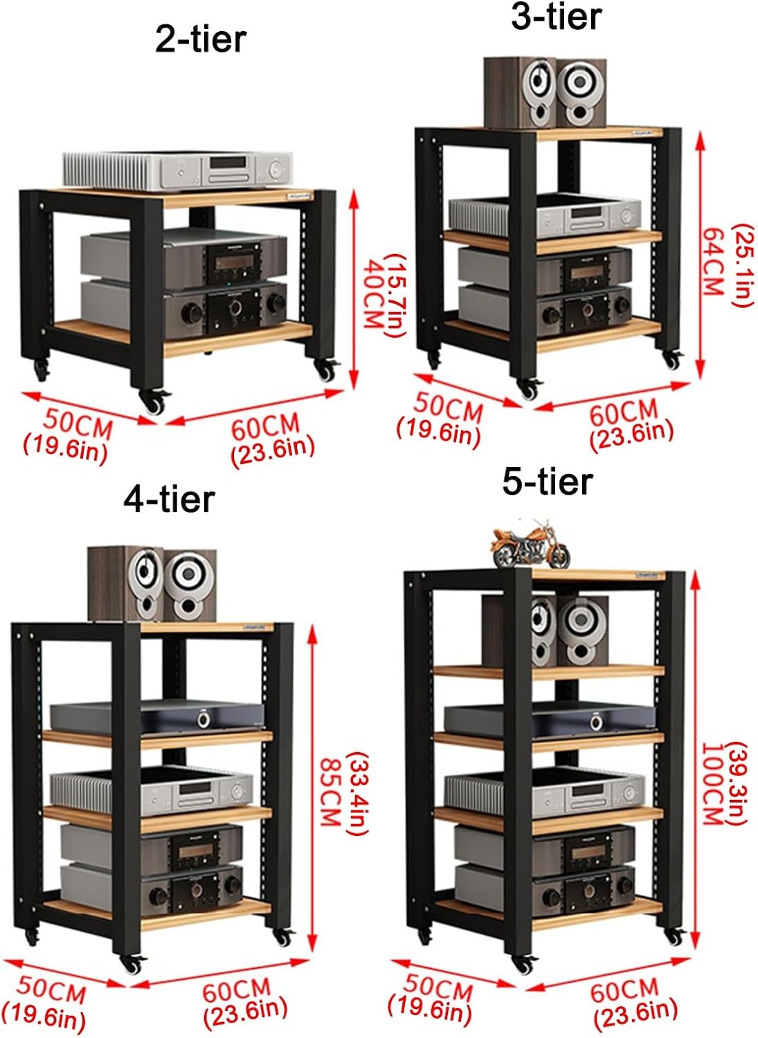 GUAWJRZDP Multifunctional Movable Media Stand