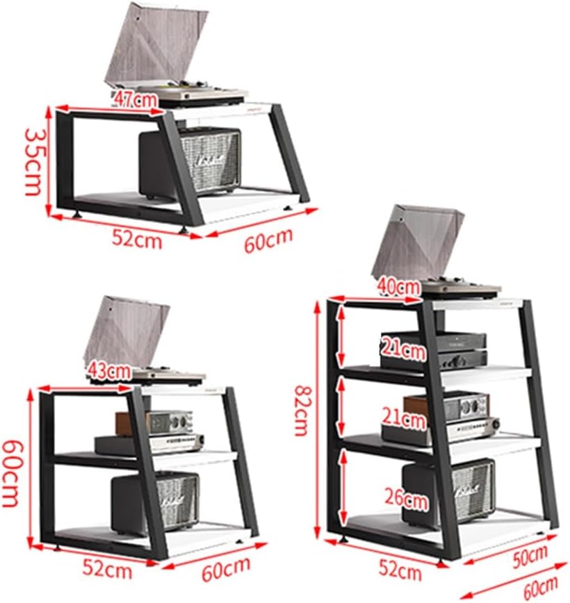 MUGVFVCSQ Stereo Rack Game Console Shelf 2/3/4-Tier AV Media Stand For Recording Room Modern Storage Cabinet