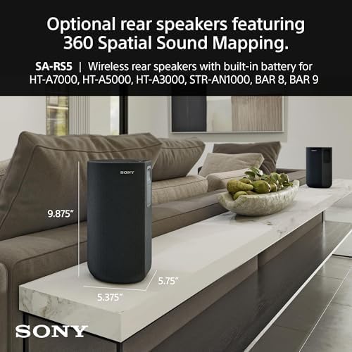 Sony SA-RS5 Wireless Rear Speakers with Built-in Battery for HT-A7000/HT-A5000