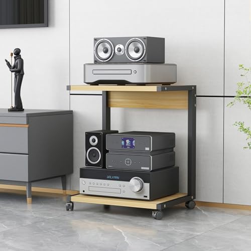 AV Media Stand with Mobile Wheels