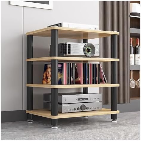 4 Tier Audio Video Equipment Rack Stereo Component Console Stand Media Cabinet