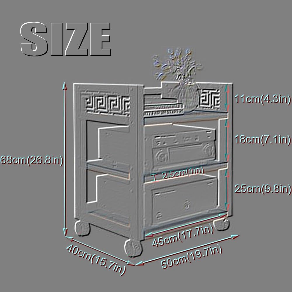 KGPGNYMYHA Movable AV Media Stand 3 Tier Stereo Rack Open Media Storage Cabinet Wooden Corner Shelf Multi-Function Component Cabinet For Theater Home Living Room(White)