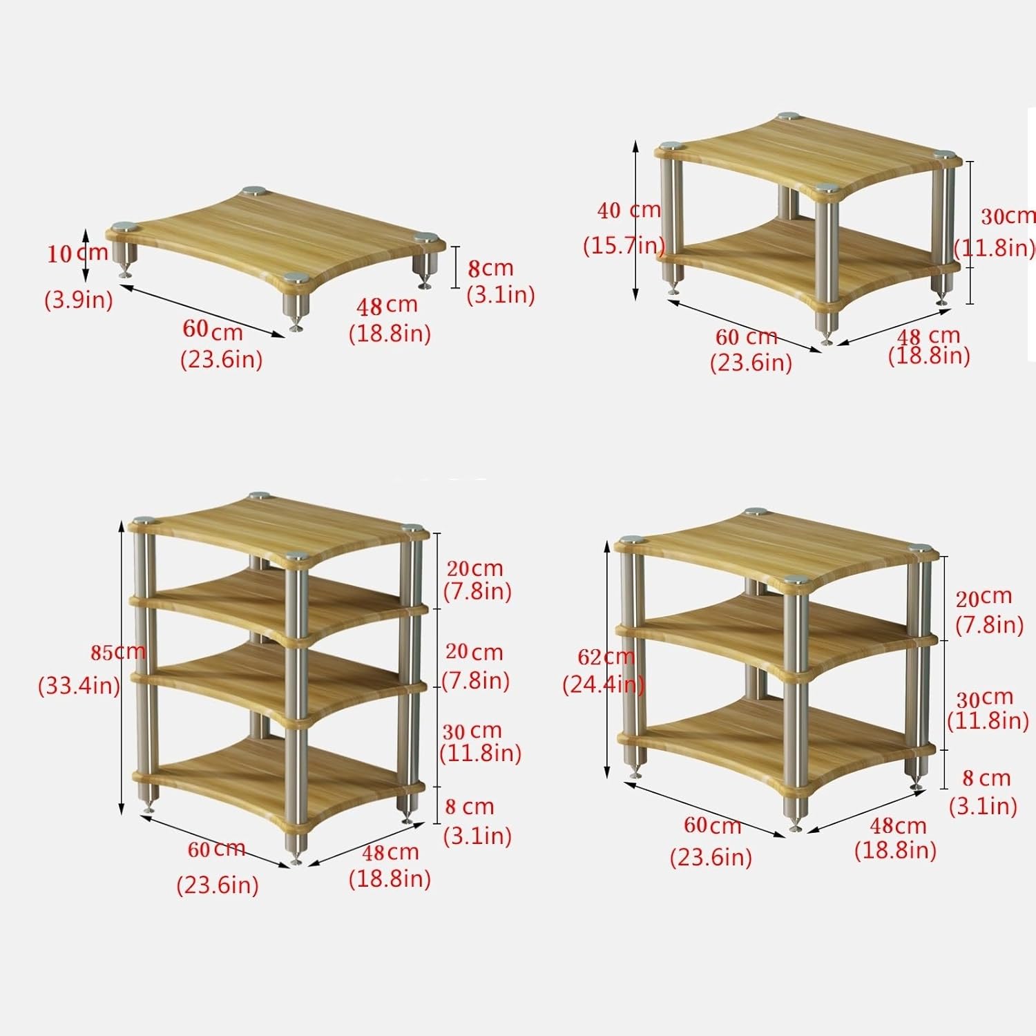 SEIFE 4-Tier AV Media Stand