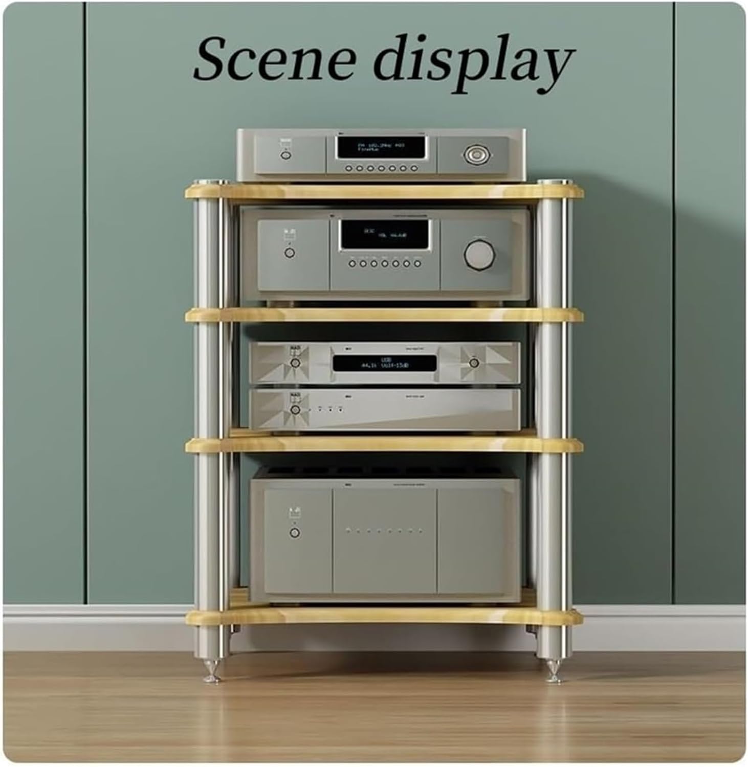 ycnbnwe 3/4 Tier av Audio Rack with Open Design