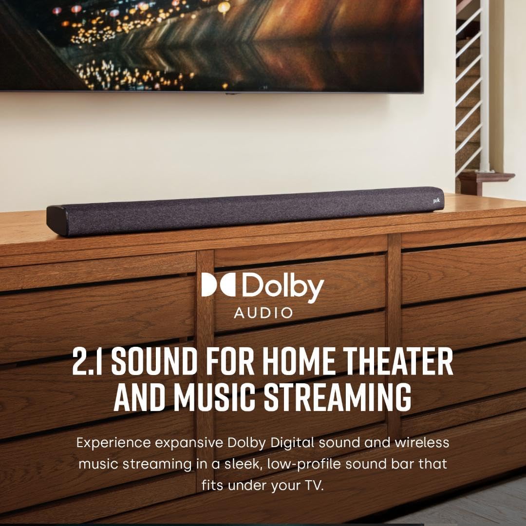 Polk Audio Signa S3 Sound Bar for TV & Wireless Subwoofer with Built-in Chromecast & Google Assistant