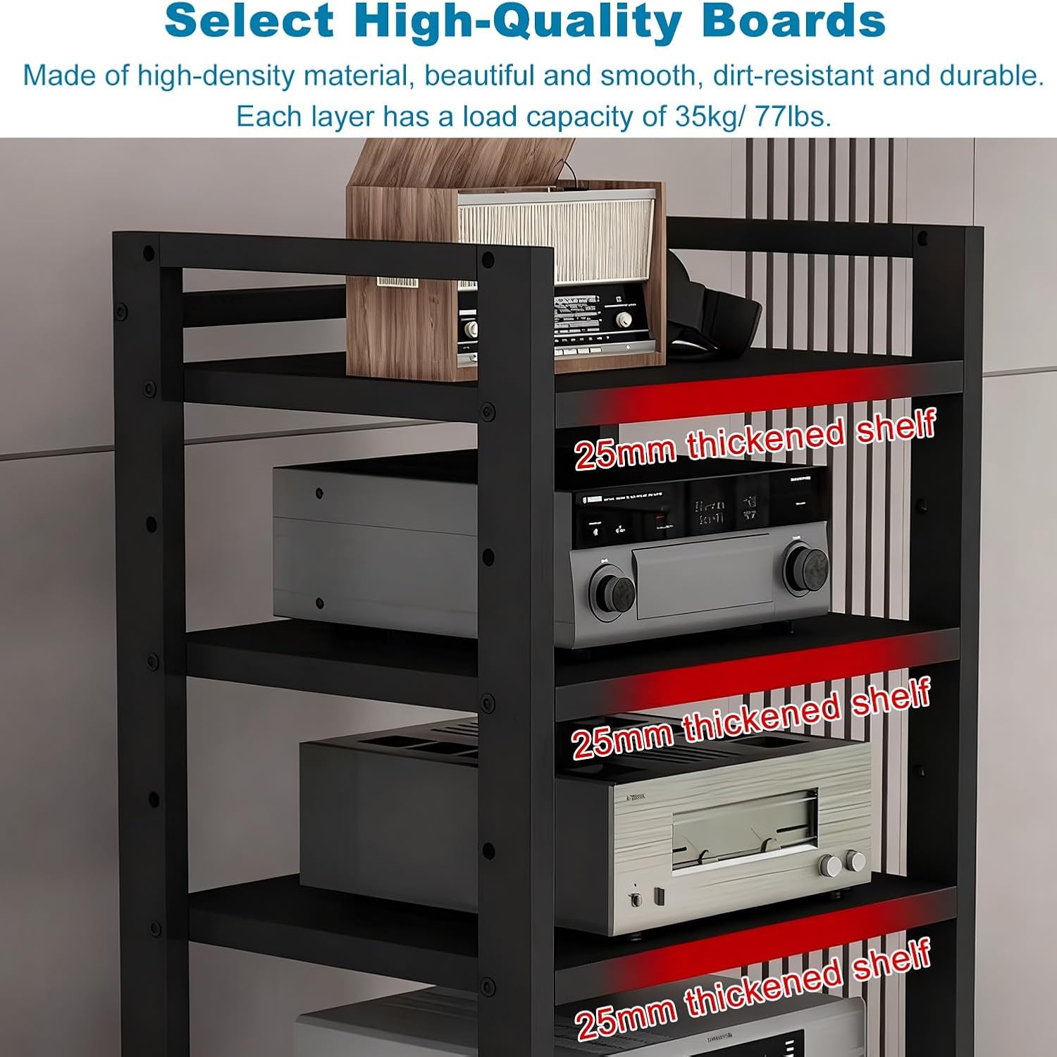 4-Tier AV Media Stand