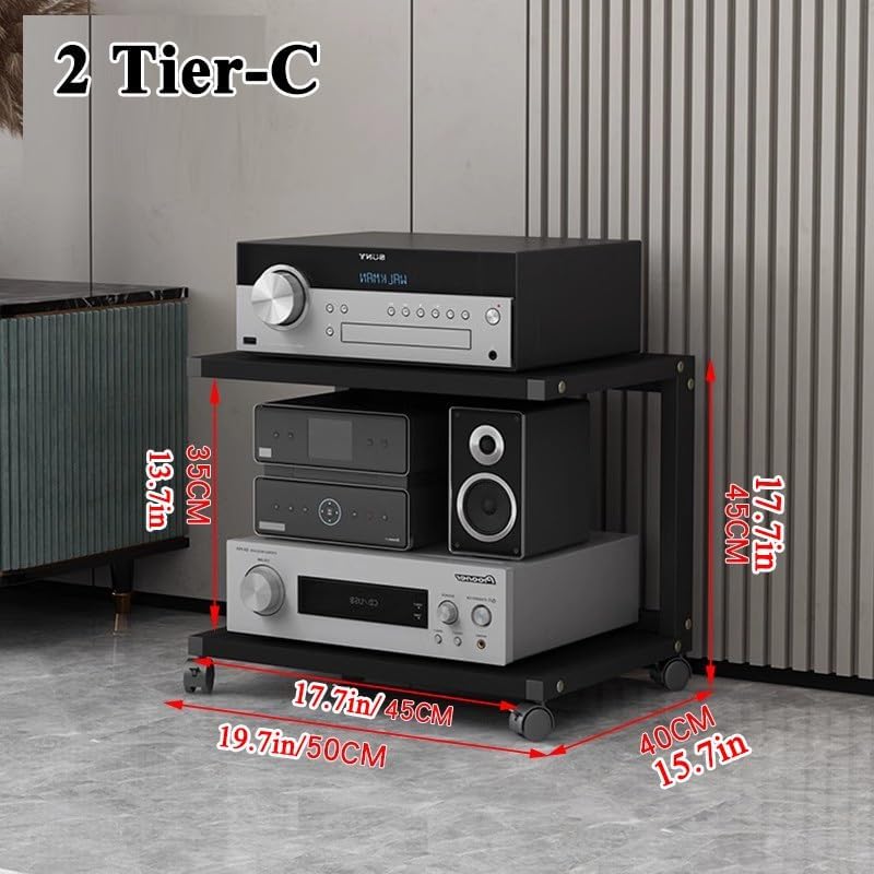 Stereo Stand Modern with Wheels