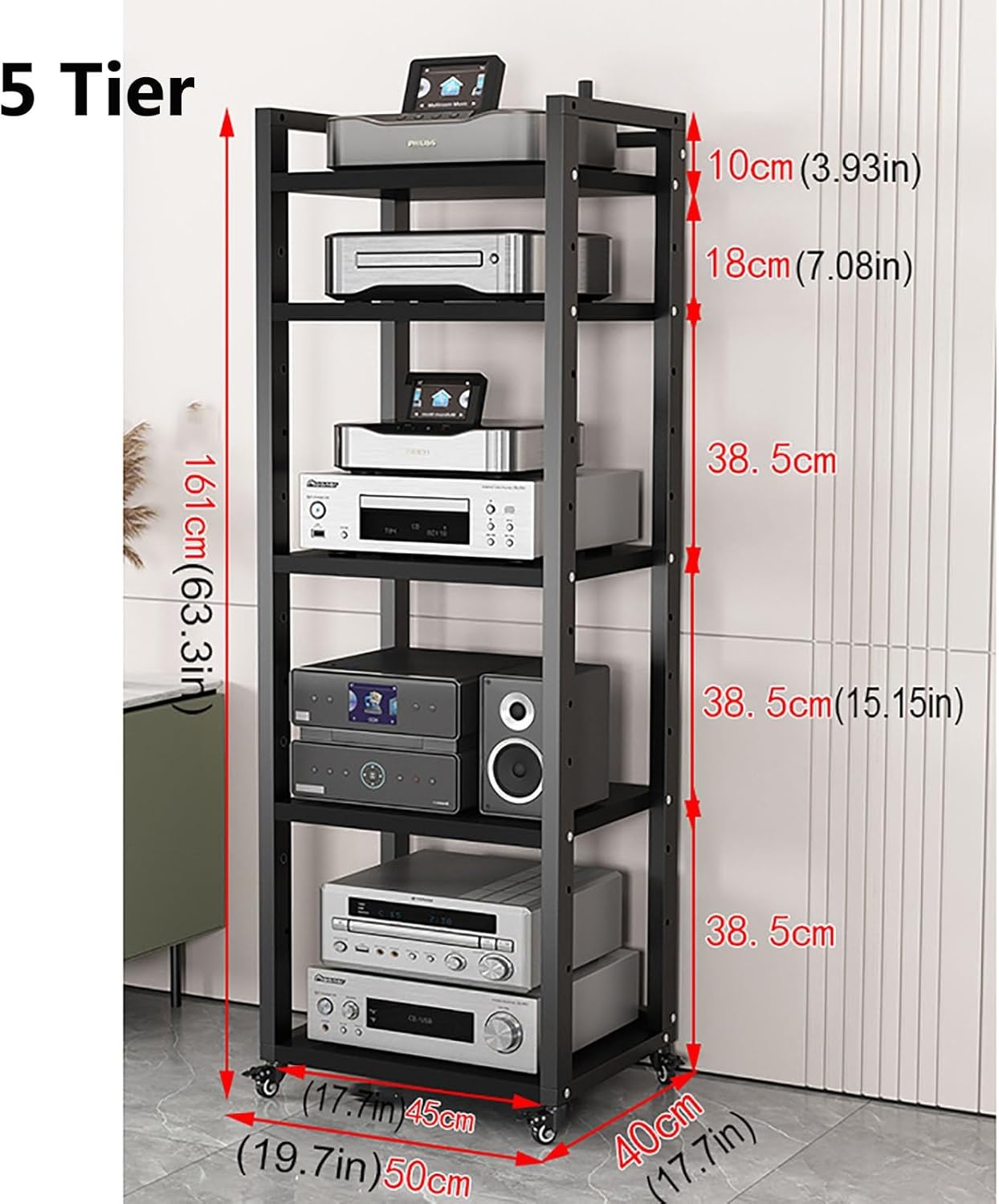 5/6/7/8-Tier Audio Video Media Stand