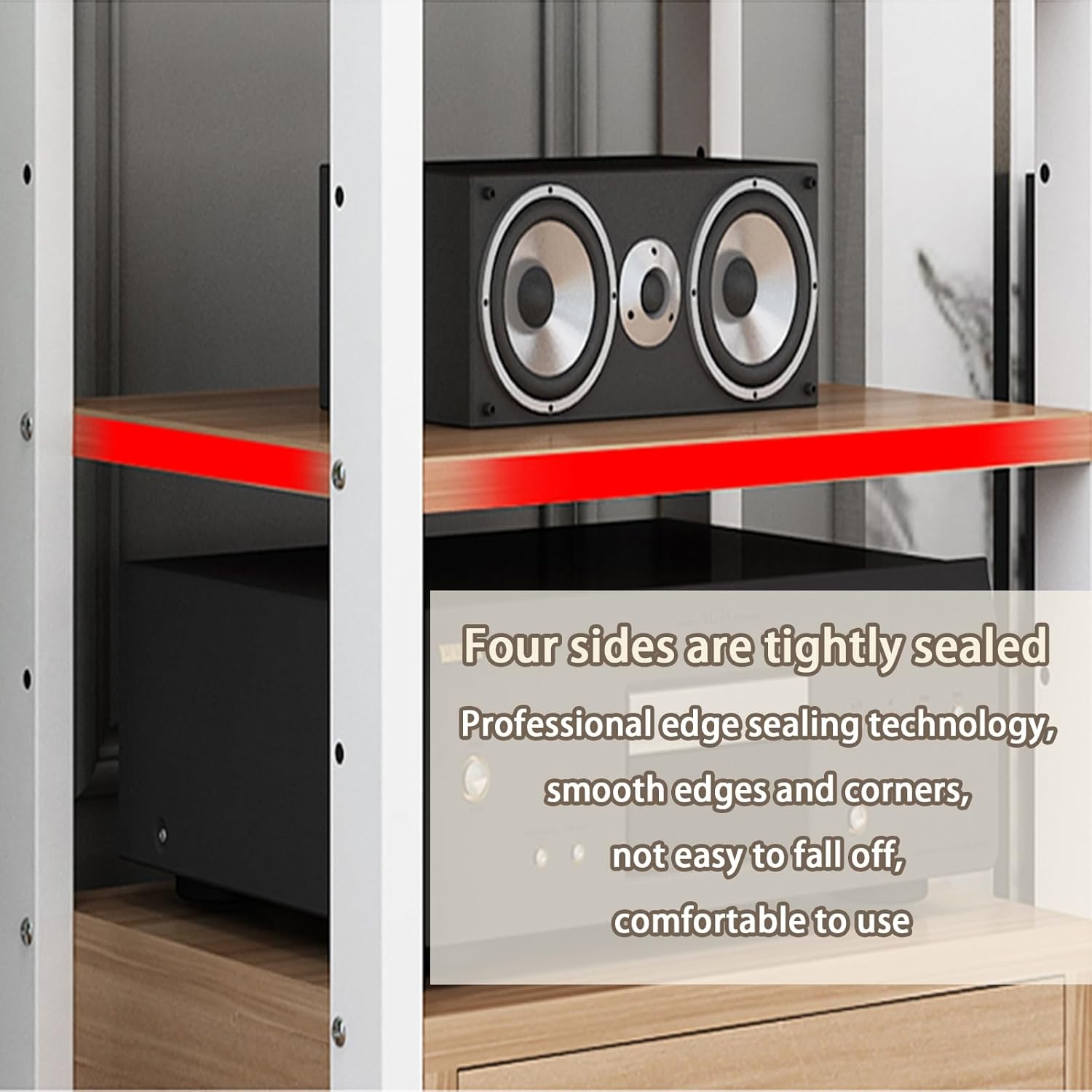 KUKIXKK with Wheels Audio-Video Media Stand Design