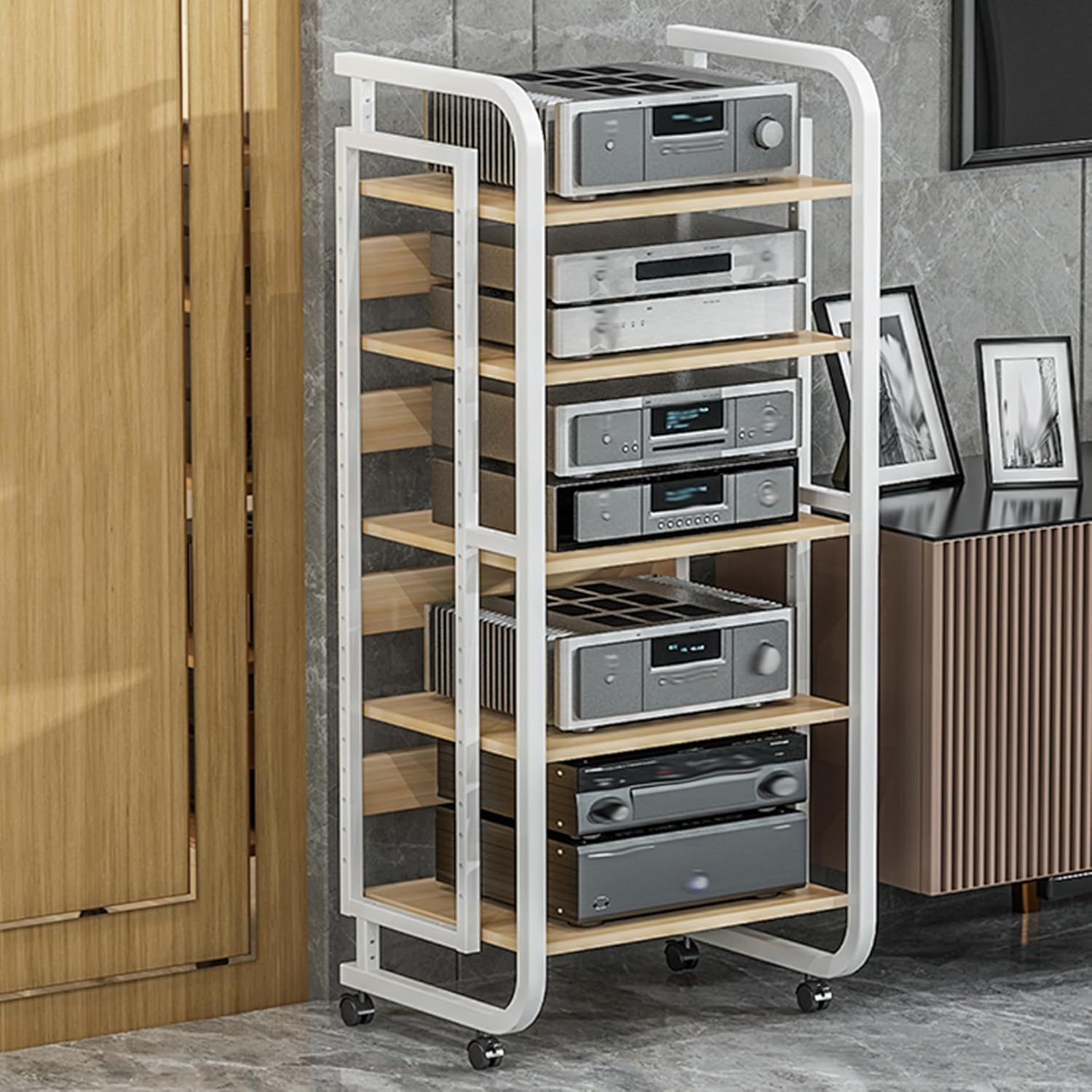 USZWBY Media Stereo Cabinet Standav Media Stand