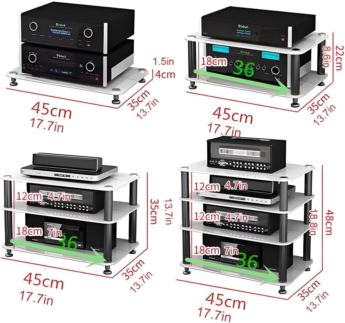 DLYZAYE Tier AV Media Stand for DVD Player