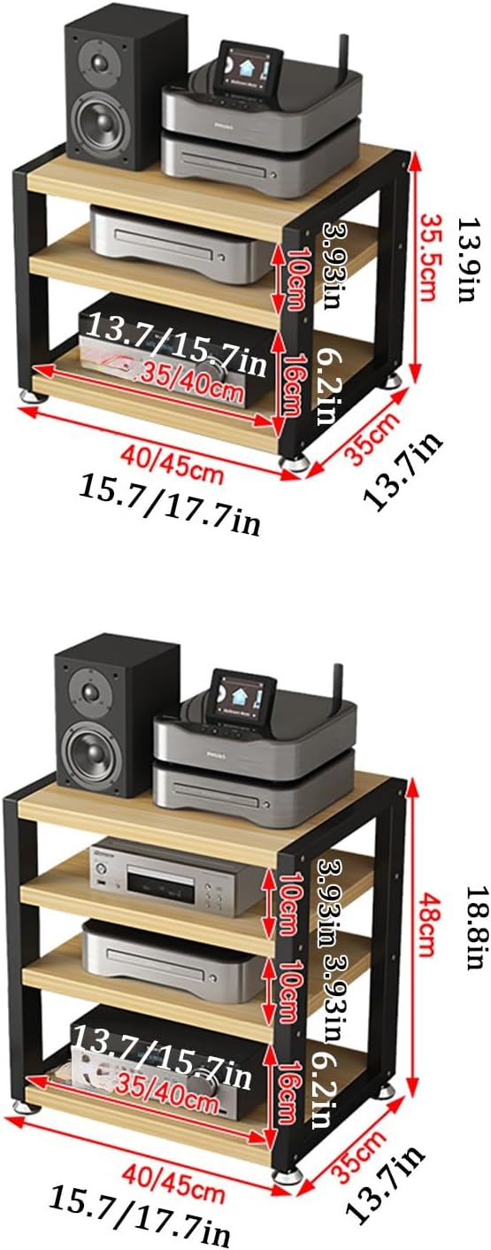 JIAOCKJIAO 3/4 Tier Media Stand