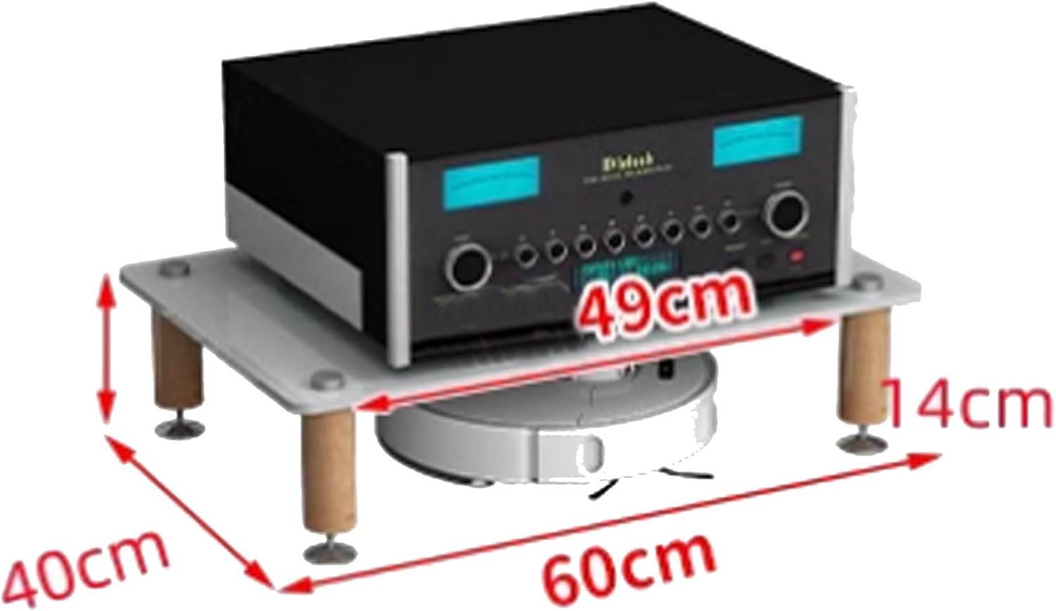 OVOGGPAN AV Stereo Cabinet Audio Rack Stand Tower Audio-Video Shelving Audio Tower Record Player Stand Media Storage Cabinet