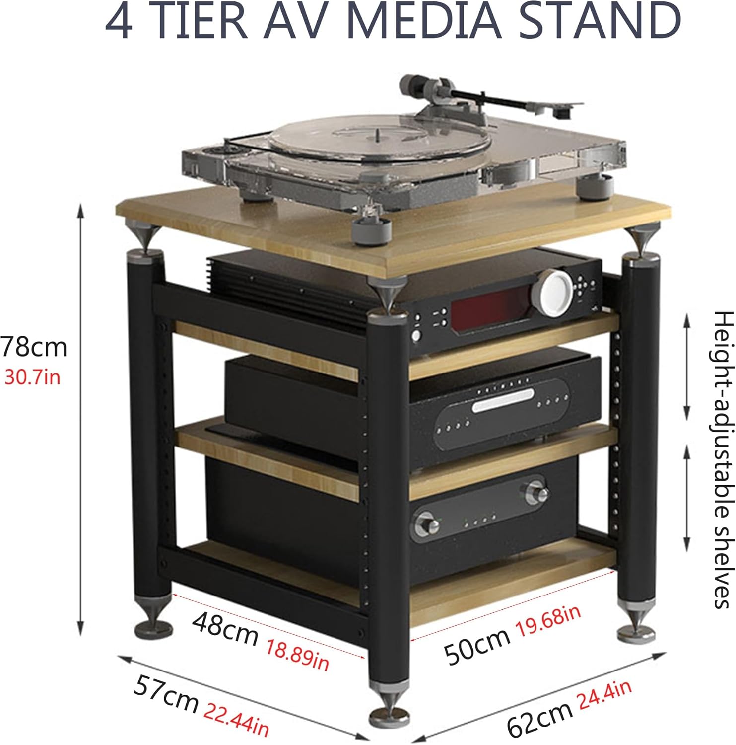 Leaceuv Audio Rack Stereo Cabinet