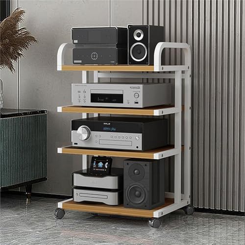 Stereo Stand Modern with Wheels