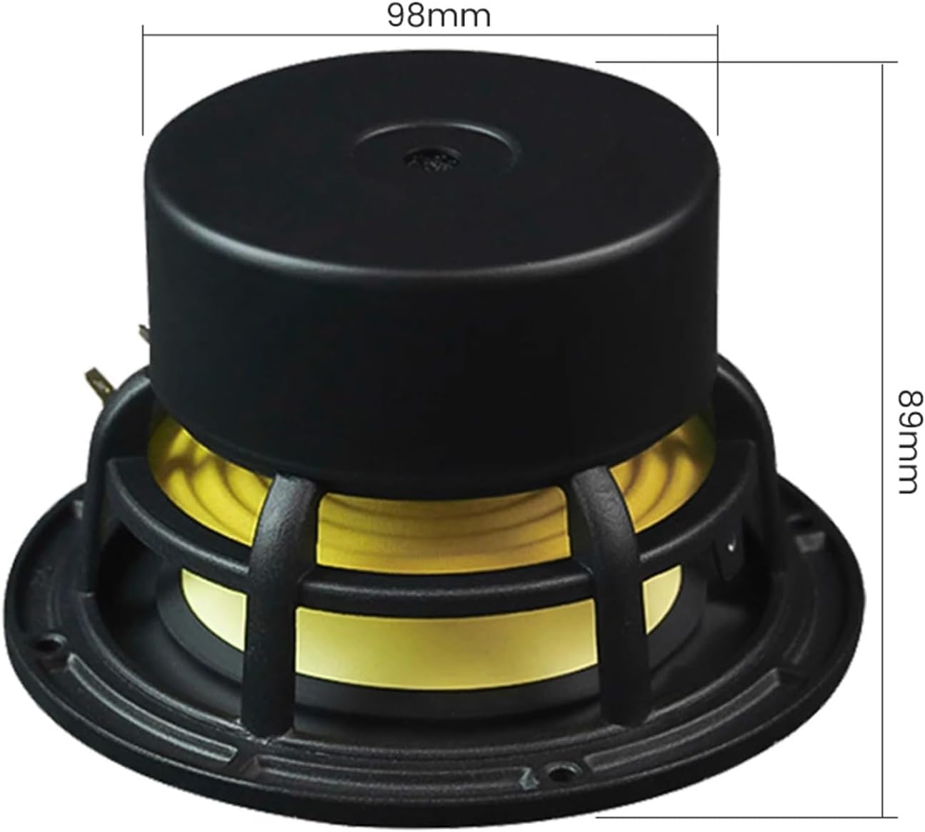 1Pc 5.25 Inch Fever Full Range Speaker Aluminum Cone Loudspeaker 4 8 Ohm 50W Bookshelf HiFi Home Theater Music Speaker(8 Ohm Speaker)