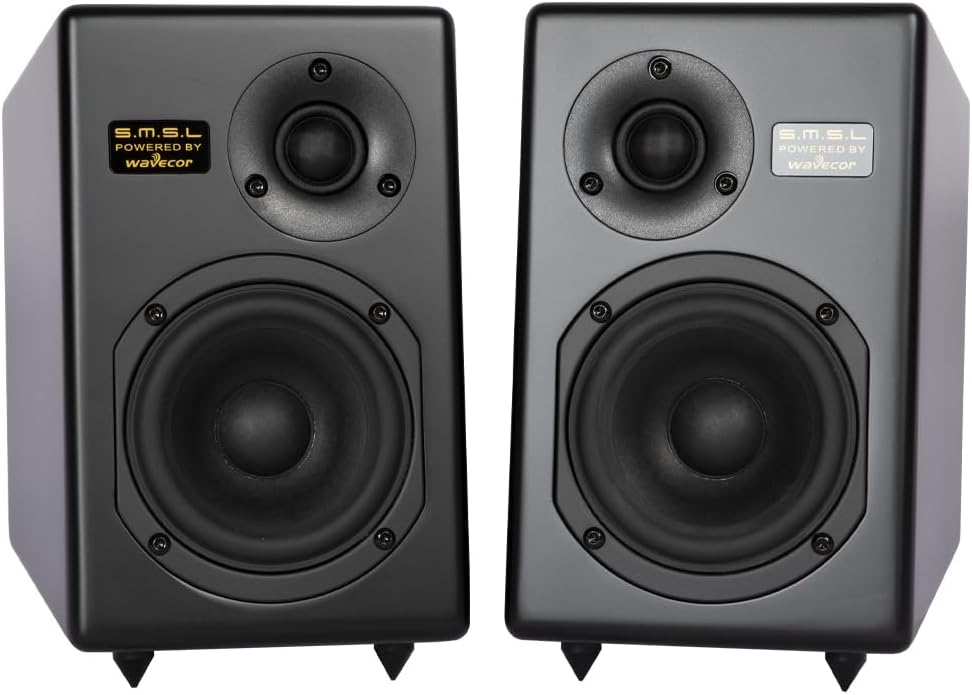 S.M.S.L SMSL Bookshelf Speakers Passive Stereo Hi-Fi Tabebuia Speakers(Pair)