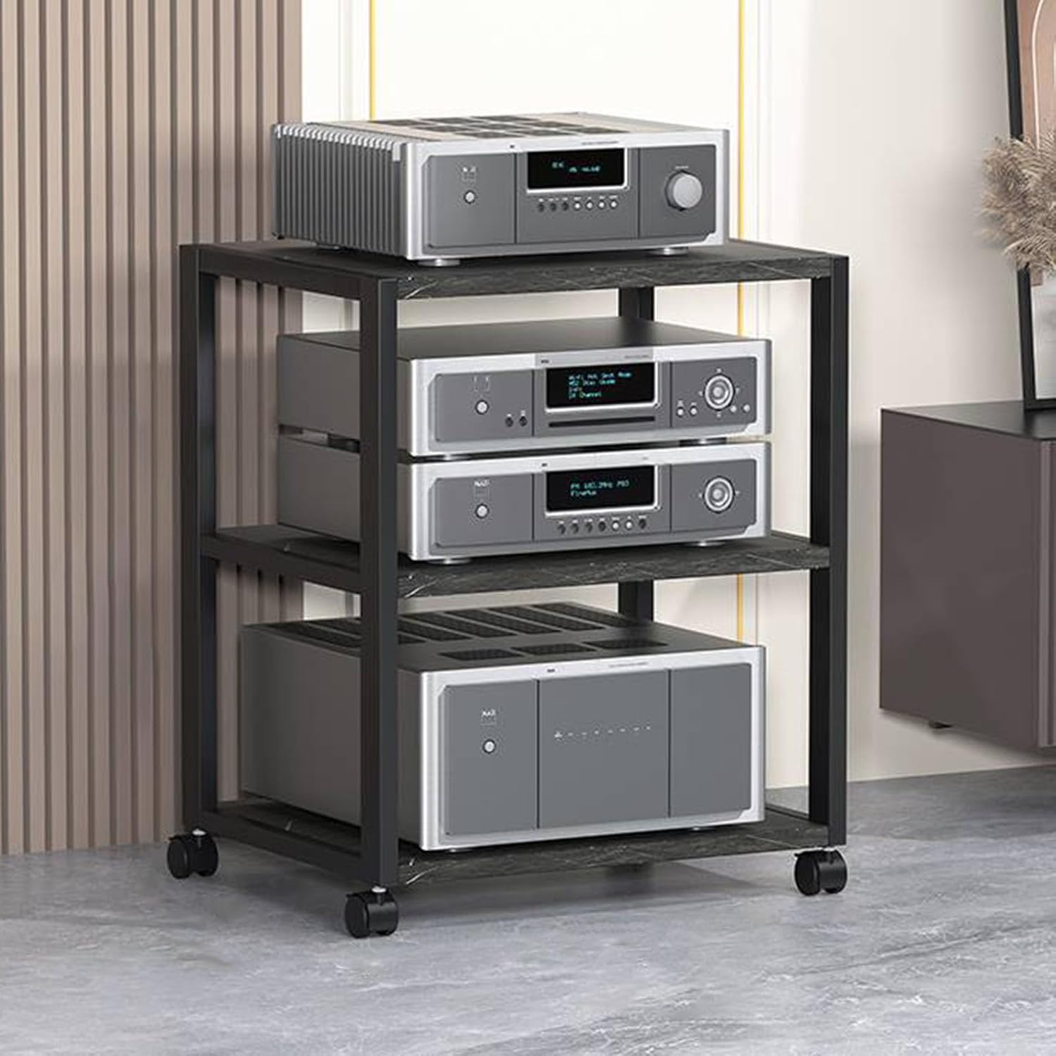 RENLXFI Stereo Stands for Living Room/Small Spaces