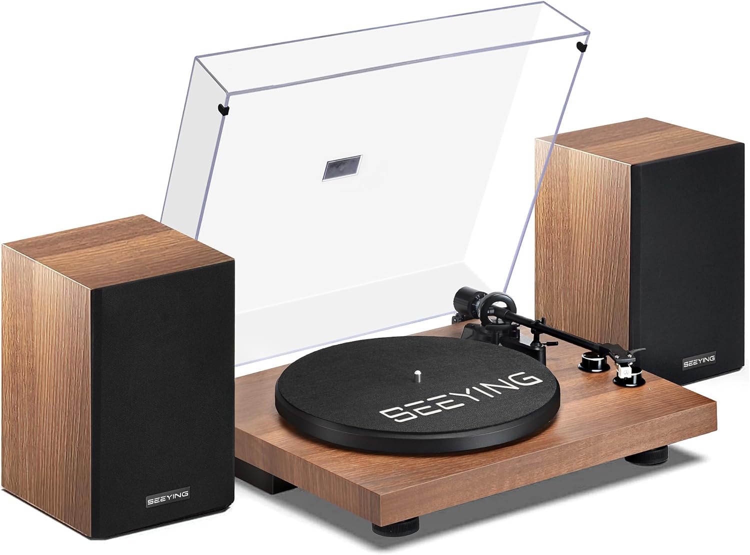 Record Player Vinyl Bluetooth Turntable with 36 Watt Stereo Bookshelf Speakers
