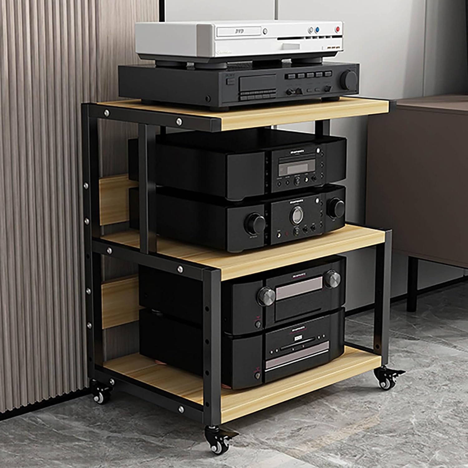 Modern 3-Tier Audio-Video Media Stand