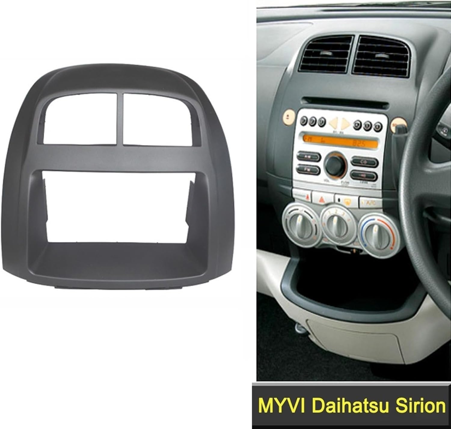 RPHXME 2 Din Audio Fascia Compatible with Passo Proton Sirion Radio GPS DVD Stereo CD Panel Dash Mount Installation Trim Kit Frame