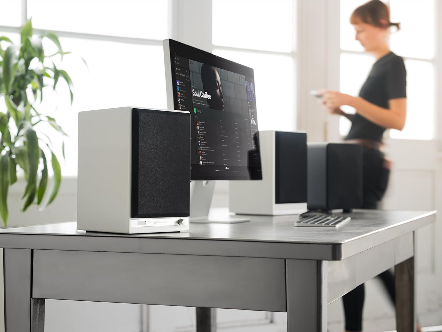 Audioengine HD5 Premium Powered Speakers | 150W Audiophile-Grade Bluetooth 5.0 with aptX HD | Built-in 24-Bit DAC | Real Wood Veneer | Bookshelf Speakers for Home Audio