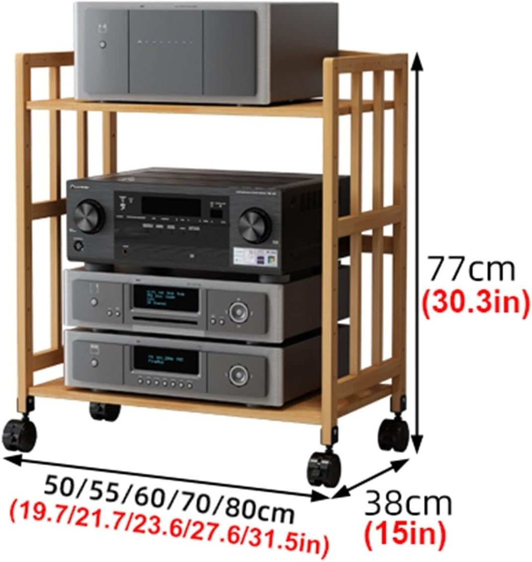DLYZAYE 2-Tier AV Media Stand with Wheels