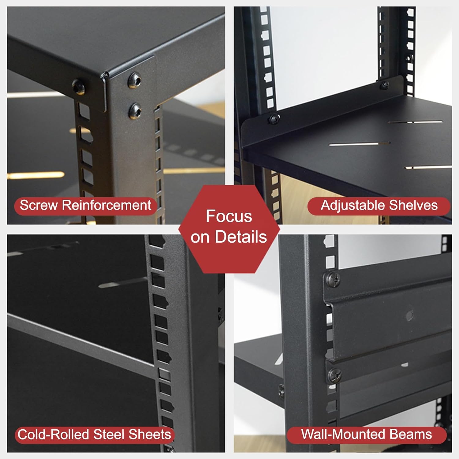 2 Tier Audio-Video Media Stand with Adjustable Shelves