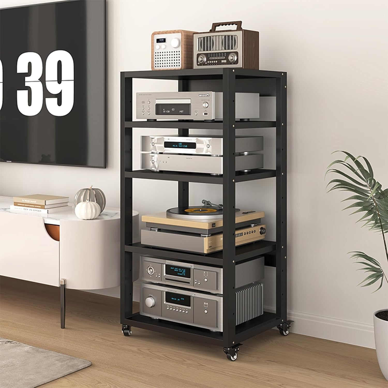 AErosx 5 Tier Media Storage Cabinet