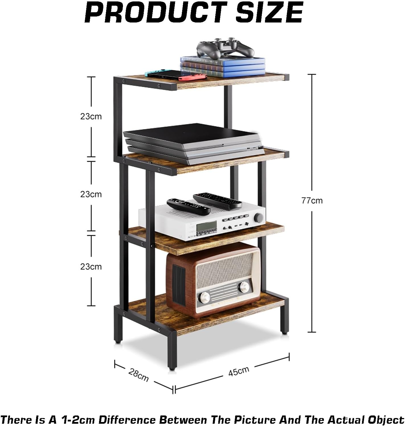 4-Tier AV Media Stand