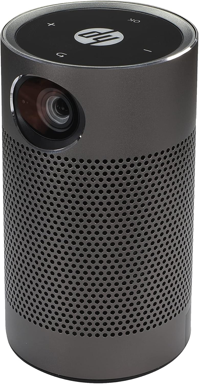 HP Mobile Projector | Portable for Home & Office | LED Home Theater & Bluetooth Speaker for Phone or Tablet | 80 Display w/ Auto Focus | Wireless HDMI
