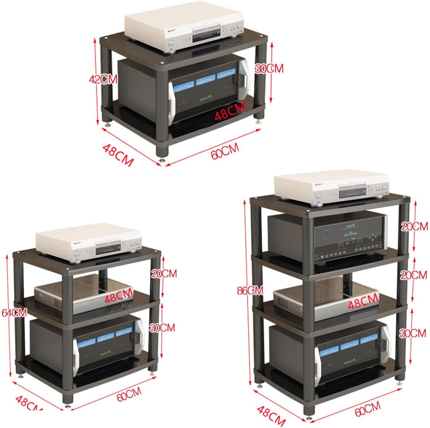 3-Tier AV Media Stand
