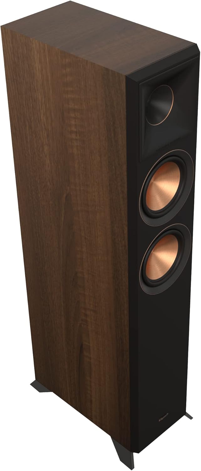 Klipsch Reference Premiere RP-8060FA II Home Theater Floorstanding Speaker with Dolby Atmos Built-in Elevation and Larger 90 x 90 Hybrid Tractrix Horn for Premium Home Theater Sound in Walnut