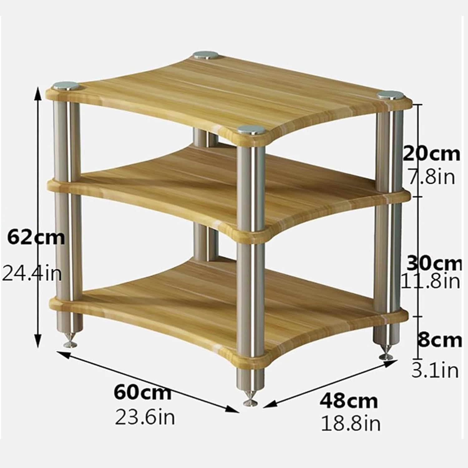 YUGXTH Stereo Stand Audio Rack Media Shelf