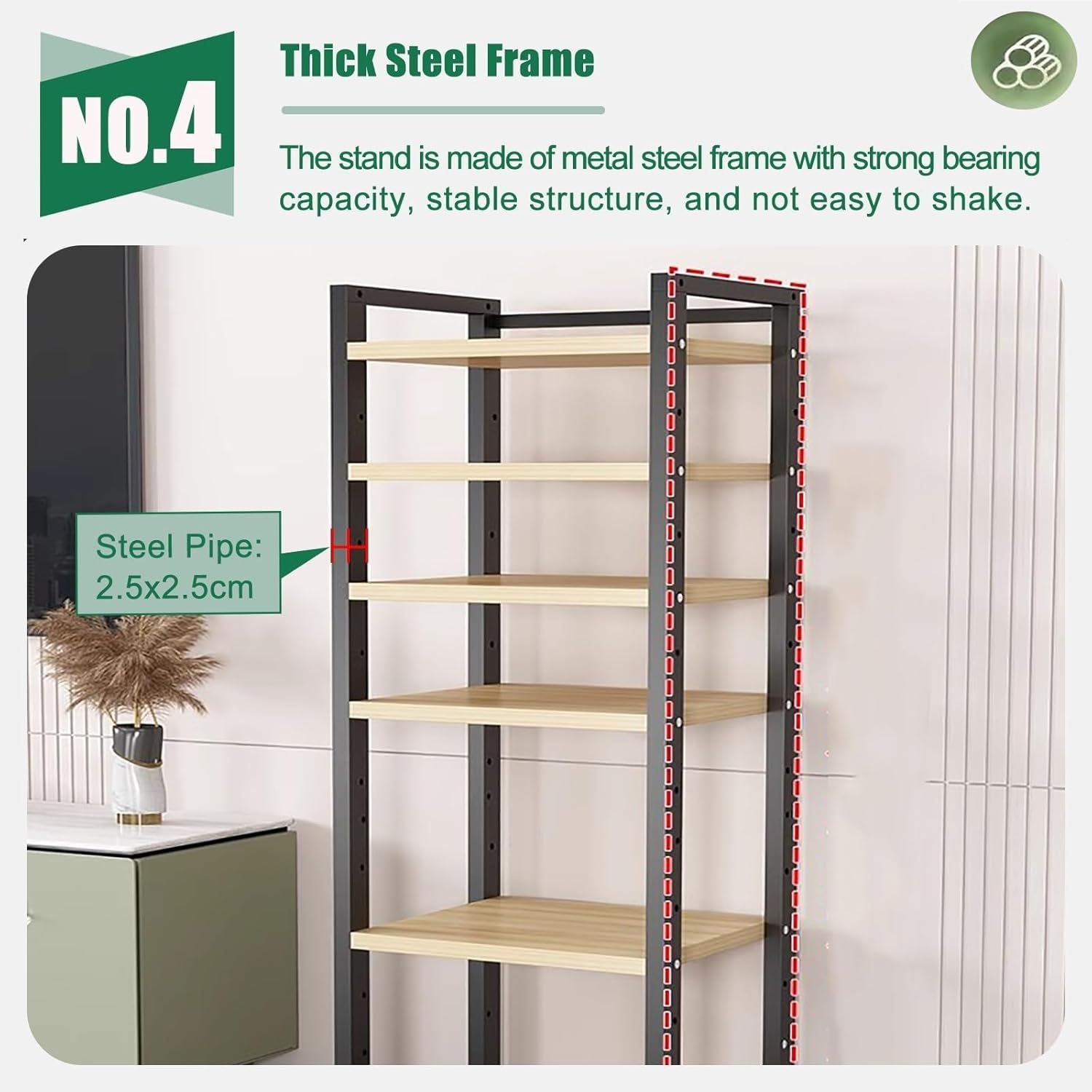 6/7/8 Tier Av Media Stand - DVD Audio Rack Cabinet