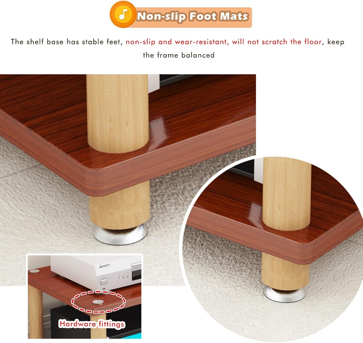 WLCGYD Heavy Duty Double-Wide Amplifier Rack Shelf